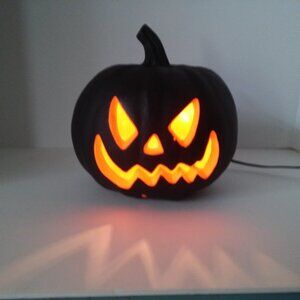 Ting Shen Model 60 260 Black Halloween Lighted Pumpkin UL Certified